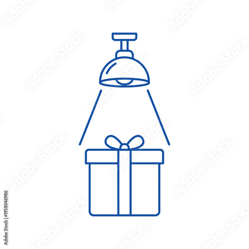 Gift Box Under Spotlight.
