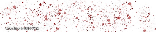 Red Blood Splatter Texture Isolated on Black Background.