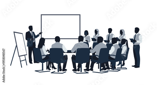 Business people in a meeting room.