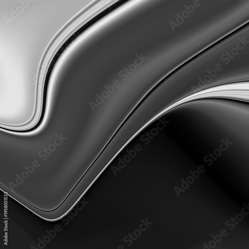 Bild auf Leinwand Dark silver abstract background with subtle highlight wave and premium texture