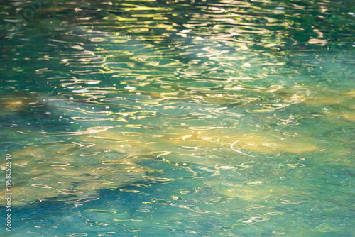 木陰の下を流れる清流のクローズアップ02