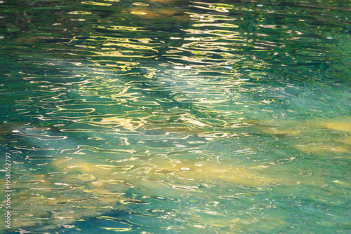 木陰の下を流れる清流のクローズアップ04