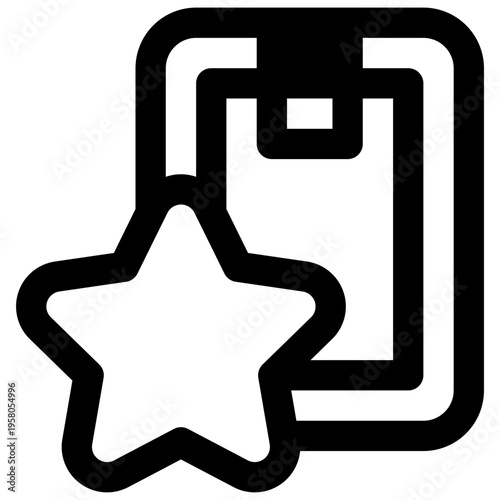 Wishlist. Outlined stroke vector icon with black-filled details.