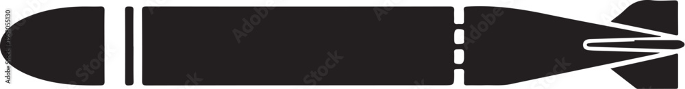 Obraz premium Vector black rocket icon