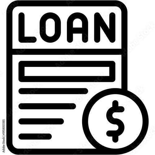 Vector Icon Loan, Loading, Bill, Dollar, Economic Crises