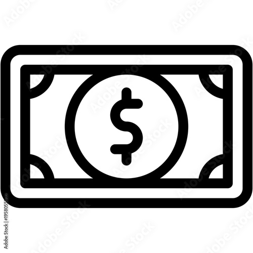 Vector Icon Cash, Money, Coin, Dollar, Economic Crises