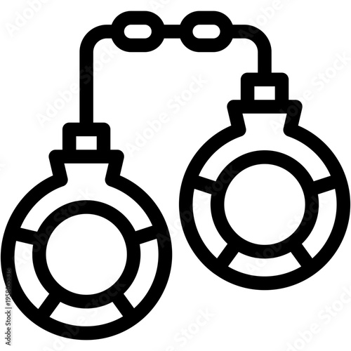 Vector Icon rime, Punishment, Handcuffs, Economic Crises, Arrest, Jail
