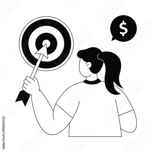 Target Hit Vector illustration. EPS 10