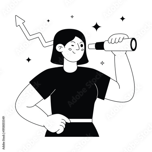 Scaling Strategy Vector illustration. EPS 10