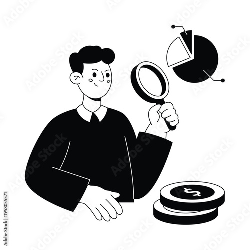 Forecasting the Future Vector illustration. EPS 10