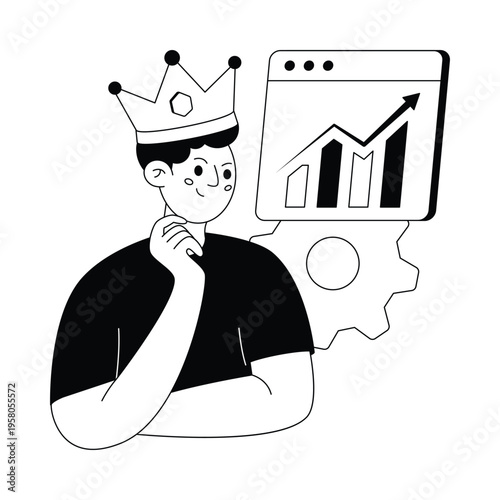 Winning Sales Strategies Vector illustration. EPS 10