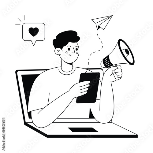 Digital Marketing Vector illustration. EPS 10