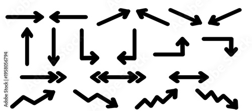 太い矢印のアイコンセット