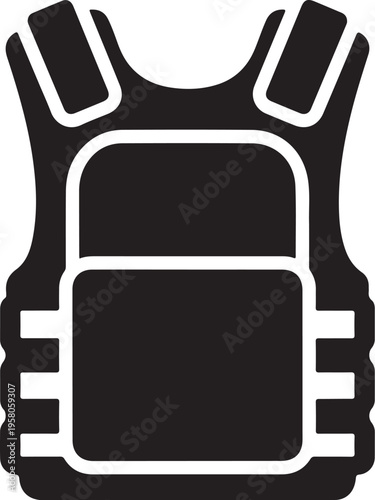 Vector bulletproof vest icon