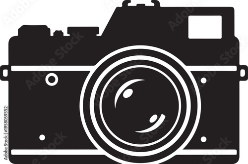 Vector DSLR camera icon
