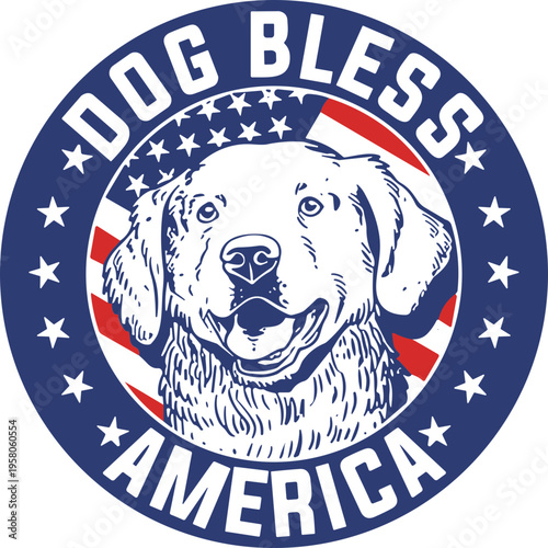 Dog Bless America svg