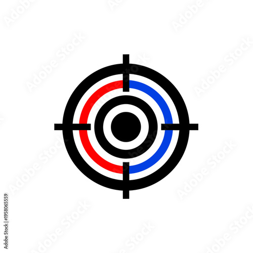 Target with Crosshairs - Precision Aim and Focus Symbol