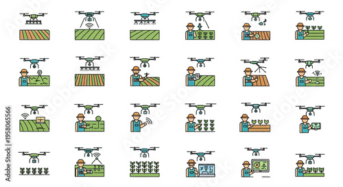 Drone usage in various industries and activities.