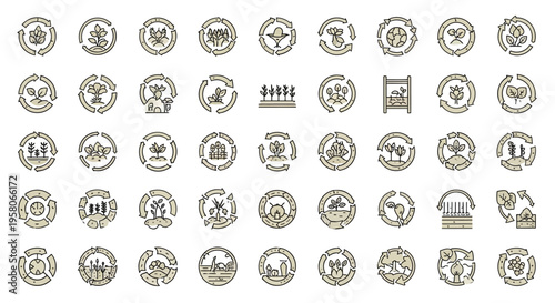 Collection of various icons and symbols.