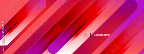 Abstract gradient background. Red, pink, purple hues blend dynamically. Modern design, sleek lines create visual interest.