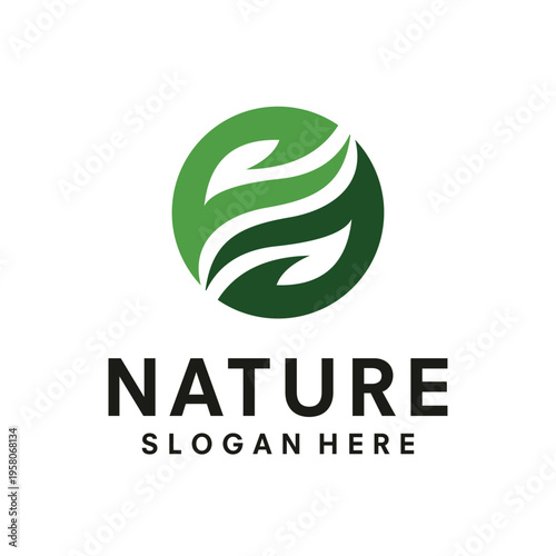 leaf logo design template vector illustration