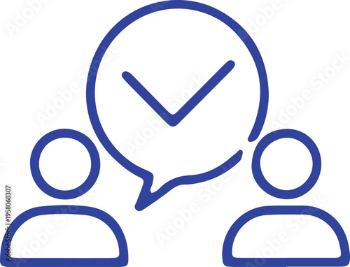 Two individuals engaged in a successful communication or agreement discussion