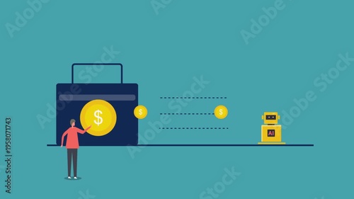 Capital funding accelerates AI innovation, measurable growth, visualize by ascending performance metrics.