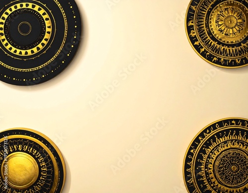 Luxury Arabic Gold Islamic Motif Elegant Premium Background.