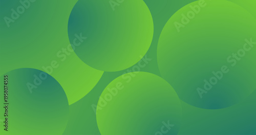 Abstract green background with Orbs for graphic design on Copy Space
