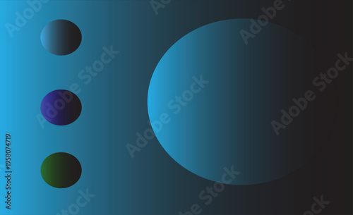 described presents a visually appealing composition characterized by a gradient blue background that transitions from lighter shades on the left to darker tones on the right. This gradient creates 