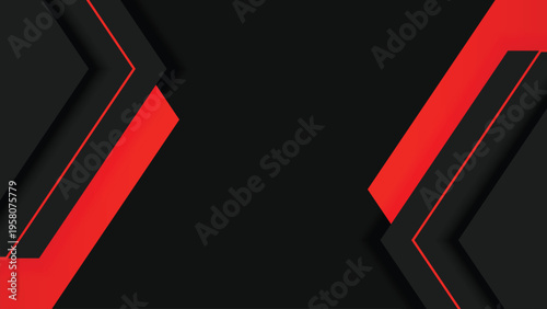 Modern red and black geometric background with abstract shapes and dark carbon fiber aesthetic