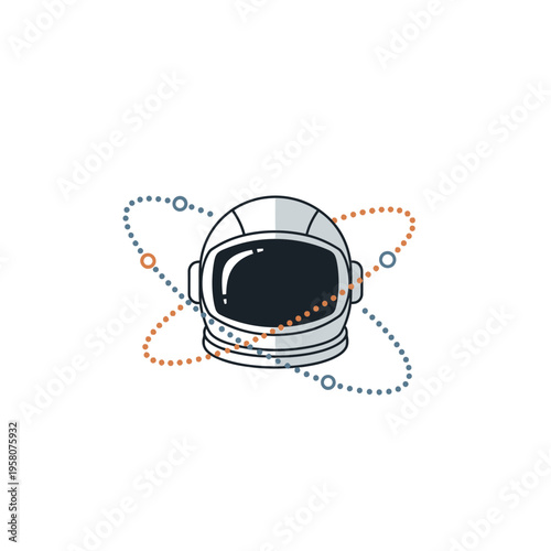 Astronaut helmet in space suit.