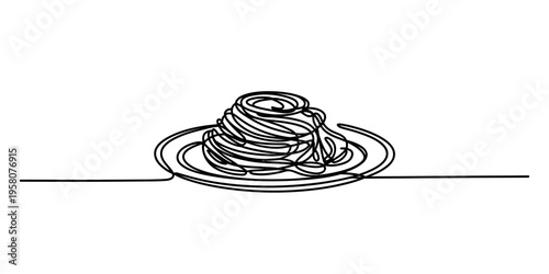 One Line Drawing of a Cat Stretching in Minimalist Style