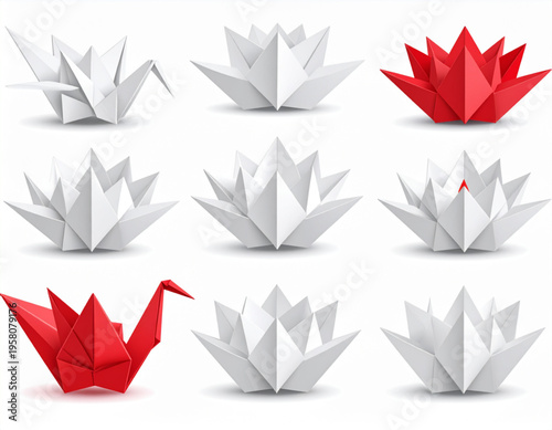 Origami Lotus Fold Sequence