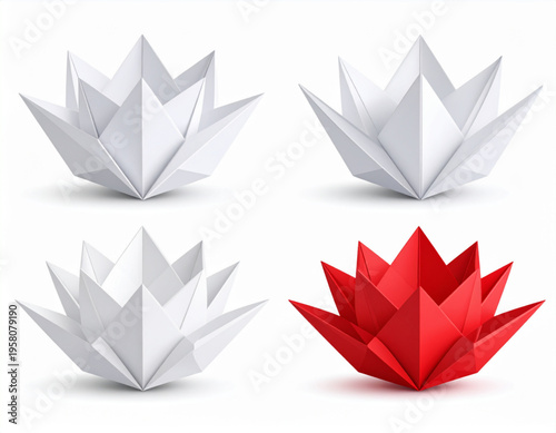 Origami Lotus Fold Sequence