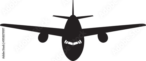 Airplane black symbol aviation transportation