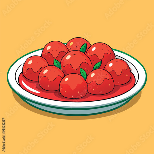 Delicious meatballs in a rich tomato sauce.