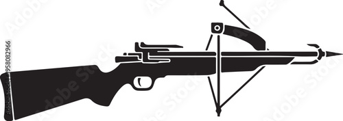 Vector illustration of a crossbow with arrow