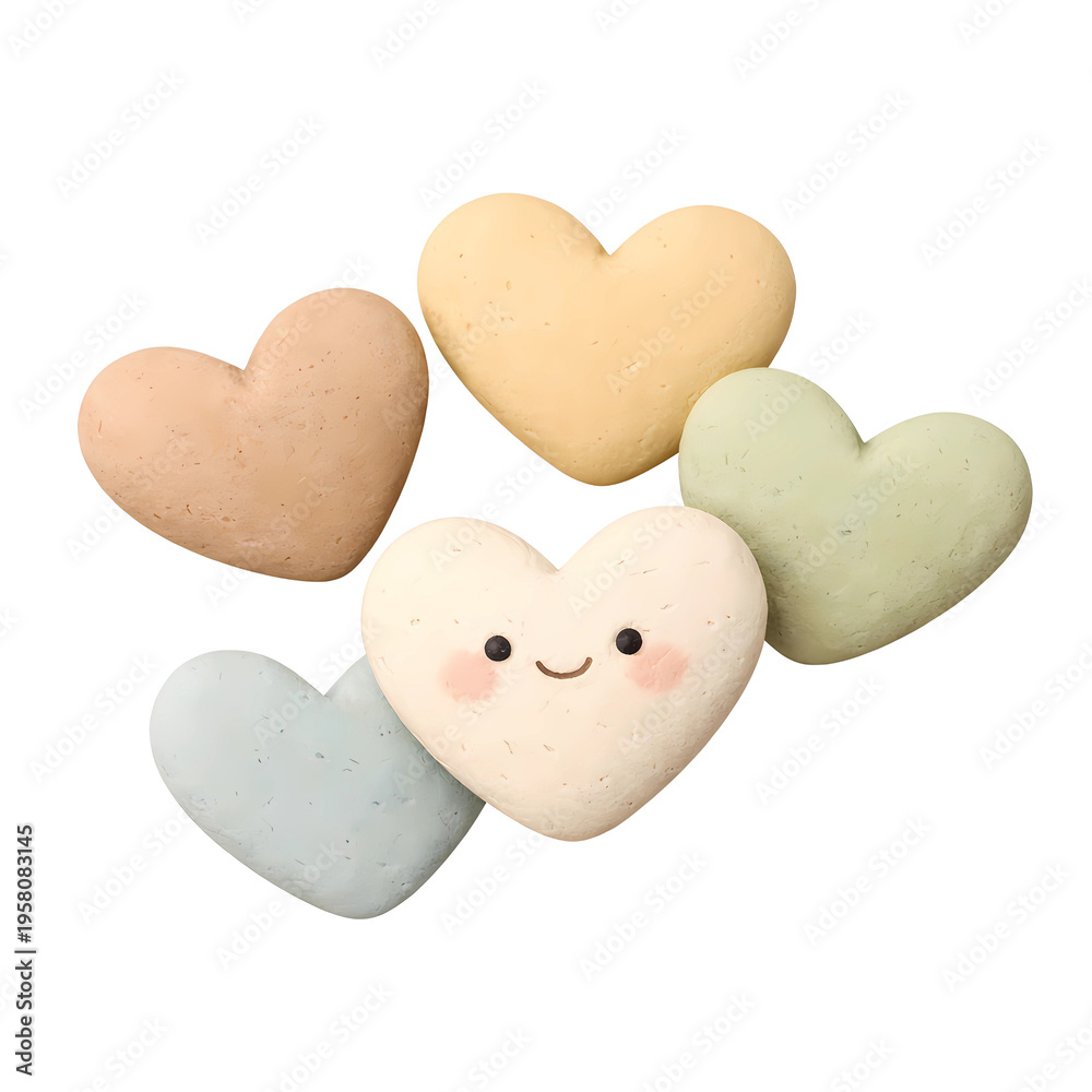 Obraz premium hearts on a white background