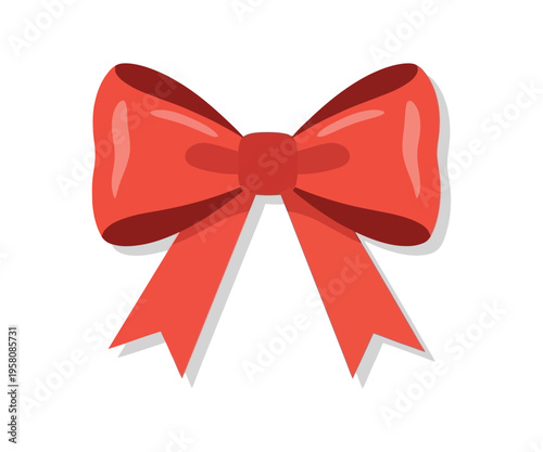 Red gift bow with tails red bow ribbon gift wrapping