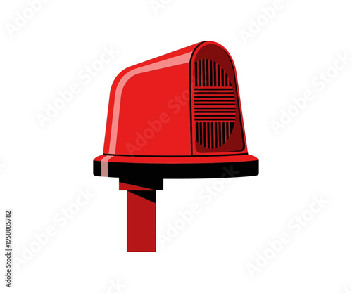 Red Siren Light on Pole emergency light warning light
