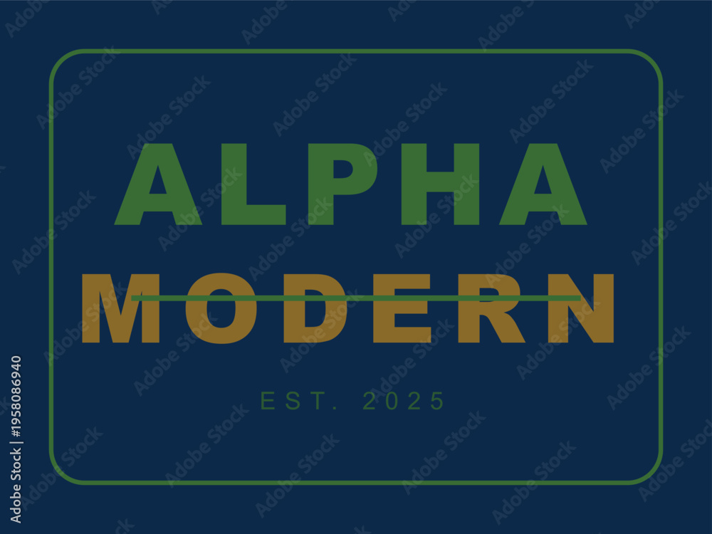 Fototapeta premium Alpha Modern Brand Logo Design Concept