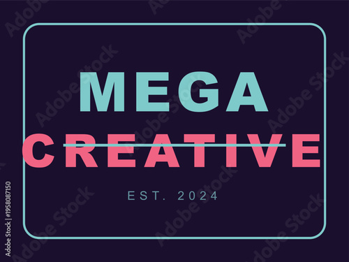 Mega Creative Est. 2024 Modern Business Logo Design