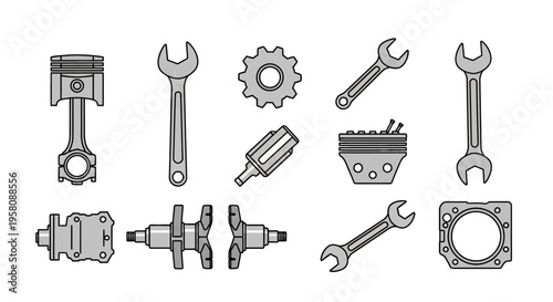 Collection of various metal tools.