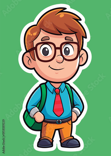 Smiling student with backpack ready to learn.