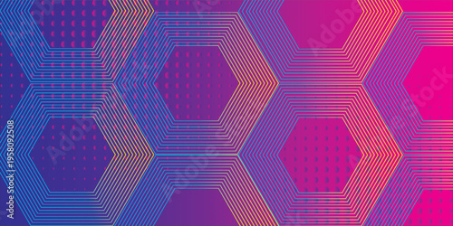 Gradient hexagonal background vector design in eps 10