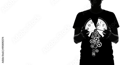 Vector illustration of man wearing t-shirt with abstract design