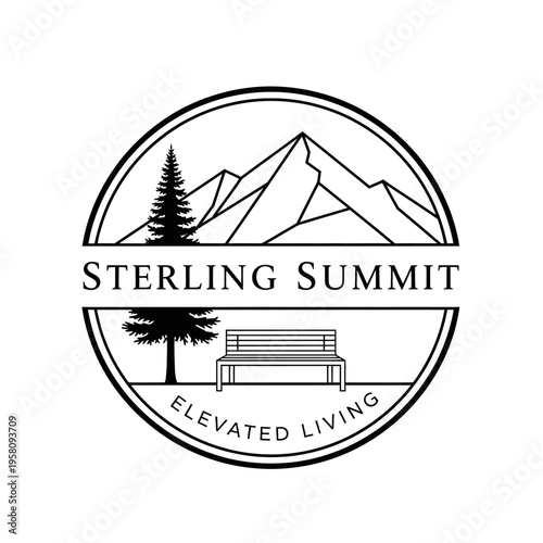 Sterling Summit Elevated Living Logo Design.