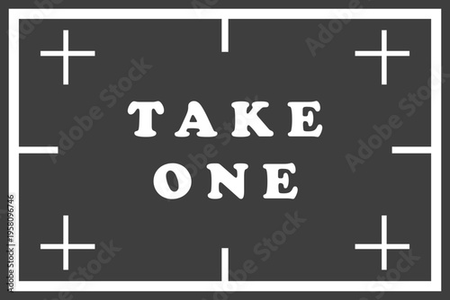 Take one framed sign with corner markers