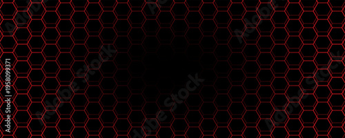 abstract hexagon dark red background